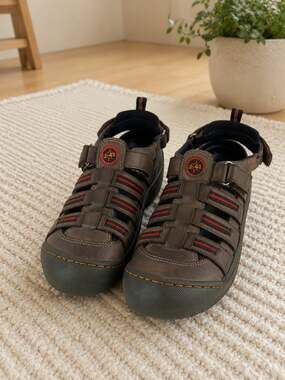 J-41 Jeep Sea Line Leather Fisherman Sandals Brown Closed Toe Women’s 8M